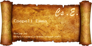 Csepeli Emma névjegykártya